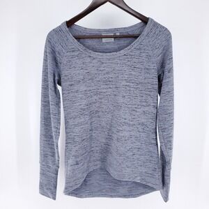 Athleta Womens‎ Gray Top Size XS Long Sleeve Athleisure Performance Top